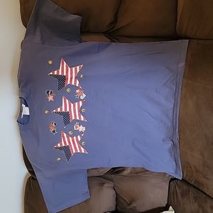 Red, white, blue stars tee